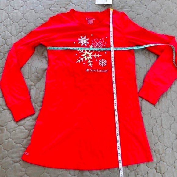 SOLD American Girl NWT Womens Red Holiday Pajama Top - Picture 9 of 10